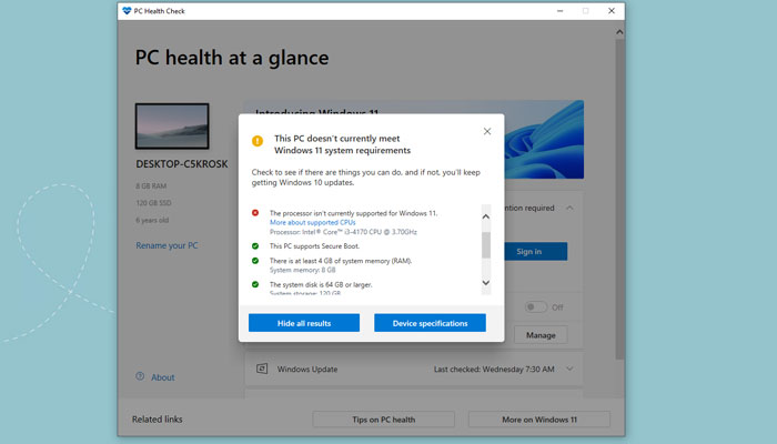 Hướng dẫn sử dụng Windows PC Health Check